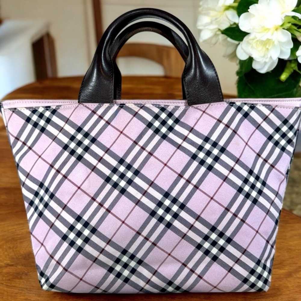 ๐SOLD๐ Burberry Blue label Pink Nova Check Mini Tote with COA - Picture 1 of 14